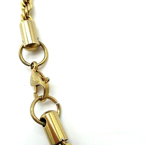 Twisted Rope Necklace Gold Plated CH Stainless - Picture 5 of 15
